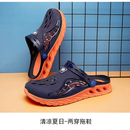 2023 Summer Beach Sandals Non-Slip Breathable Men's EVA Clogs Sandals Trendy Garden Holes Shoes Men Flip Flops