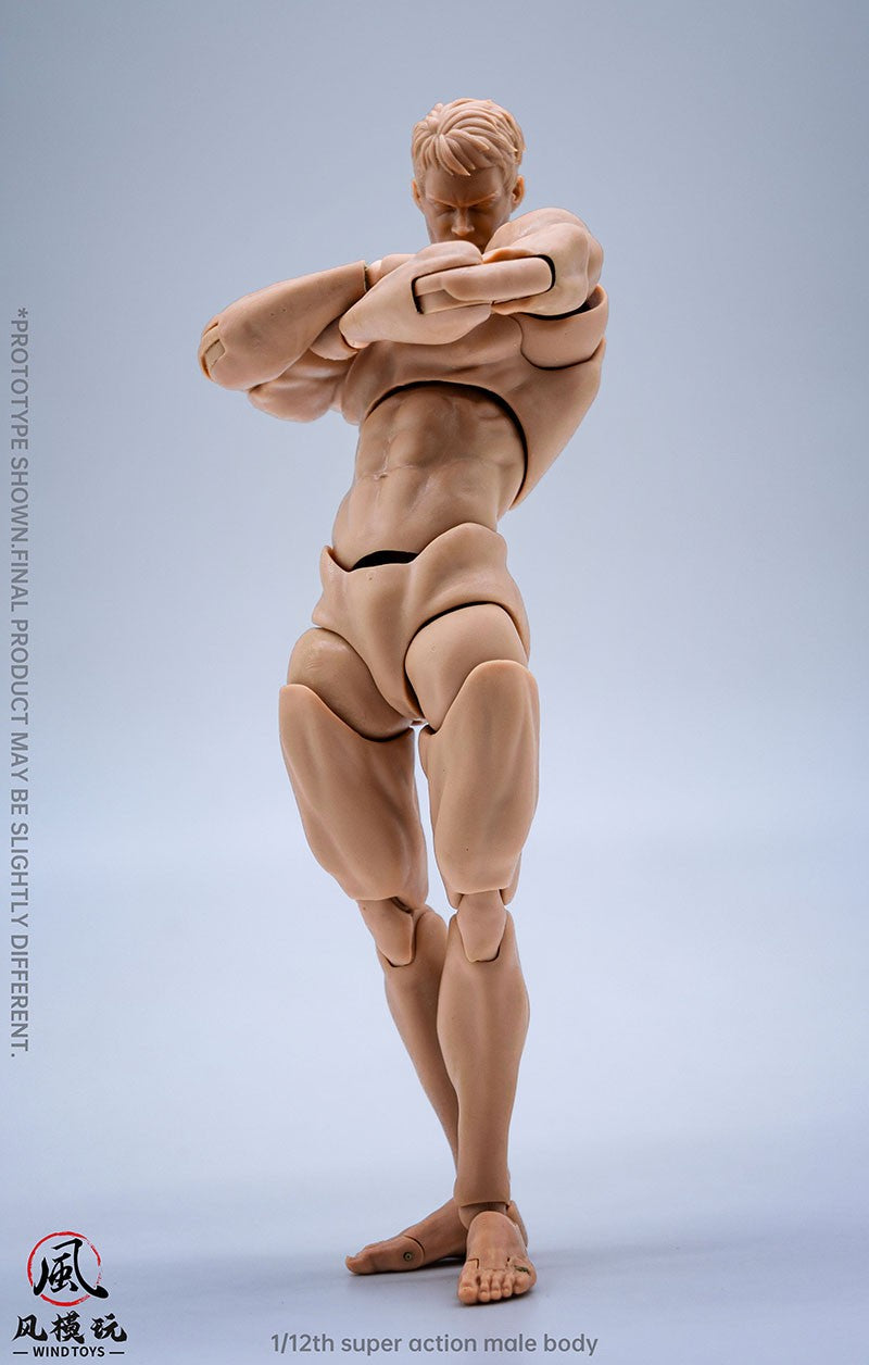 Wind Toys Corpo Masculino Articulado Super Flexível Escala 1/12 16cm Soldado Masculino Branco Amarelo Preto Boneco Articulado Modelo de Boneco de Ação