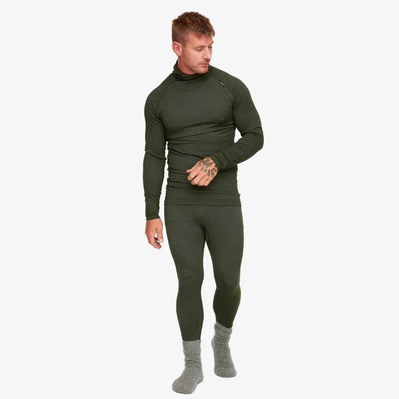 Outdoor men's and women's ski base set Merino wool thermal underwear multi-functional compression clothes running training cloth