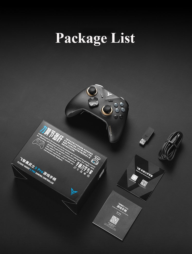 Flydigi Vader 5 Pro V2 Wireless Controller 4ms Low Latency FORCEFLEX Joystick 8 Remappable Buttons for NS Mobile TV PC