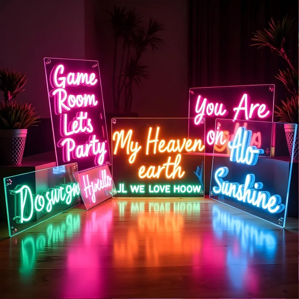 Custom Neon Sign Private Neon LED Light for Family Birthday Bar Wedding Party Company Business Logo Neon Lamp Night Light Indoor
