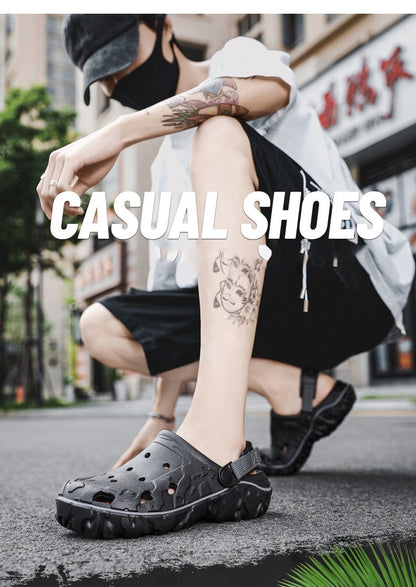 2025 Summer New Breathable Soft-Sole Outdoor Sports Sandals  Versatile Casual Two-Way Trendy Sandals