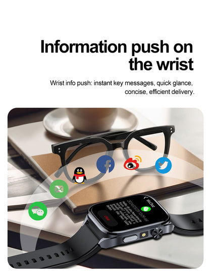 Smartwatches 2025: Novo ECG+PPG, relógio feminino e masculino, ácido úrico, pressão arterial, oxigênio no sangue, análise corporal, gordura corporal, chamadas BT, lanterna de LED.