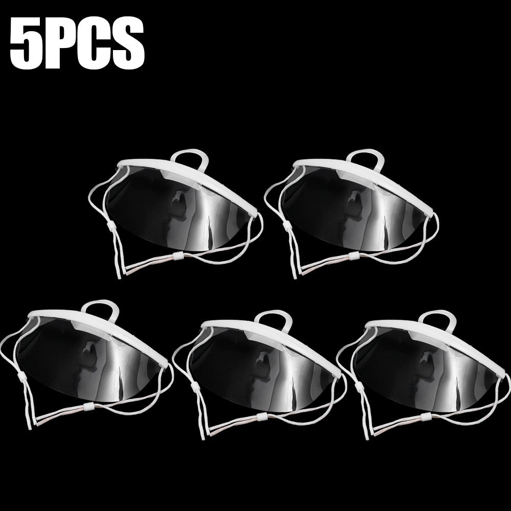 10/5/1x Plastic Clear Mask Shield Anti-Fog Reusable Restaurant Food Handlers Beauty Chef Waiter Protective Mask Open Face Guard