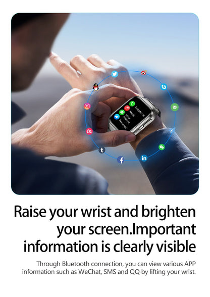 2025 Novo Smartwatch de Enfermagem de Grau Médico Air Bag para Homens, Gordura Sanguínea, ECG+PPG, Pressão Arterial, Transmissão, NFC, Chamada BT HD, Smartwatch de Saúde para Mulheres