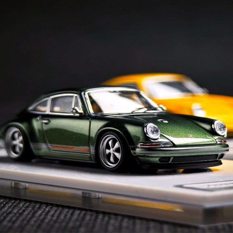 1:64 Novo Modelo de Zinco Porsch 911 964 Singer Coupe Dls Miniatura de Liga Fundida Modelo de Brinquedo Infantil Colecionável Ornamento