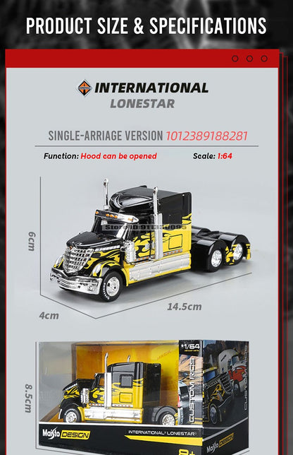 Maisto 1:64 Mercedes-Benz MACK Anthem Trailer modelo de simulação de carro modelo de carro de liga leve brinquedo de carro masculino presente de coleção