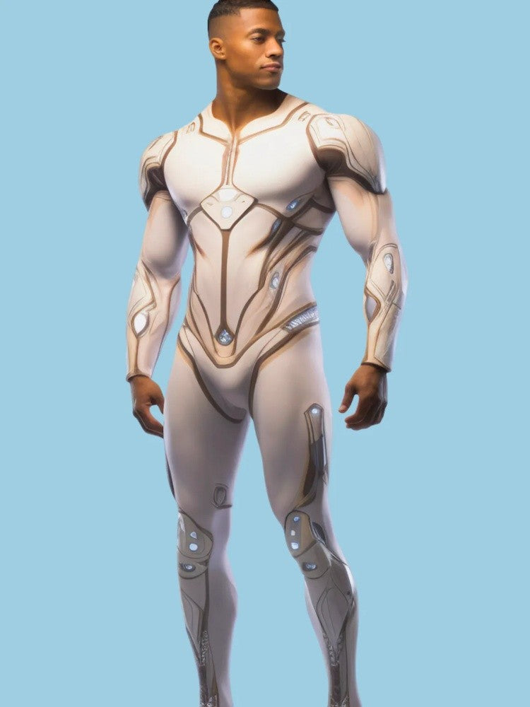 Halloween Smart Artificial Costume Men's Technology Tights Carnival Party Tights Stage Performance Jumpsuit Stretch Bodysuit