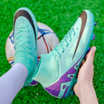 New Men High-top Football Boots Grass Cleats Non-Slip Soccer Shoes Futsal Sneakers High-quality Match Indoor Hot-selling Outdoor