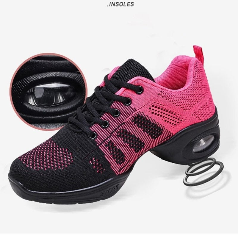 Jazz Dance Shoes For Women's Dance Sneakers Lightweight Breathable Woman Dancing Shoes