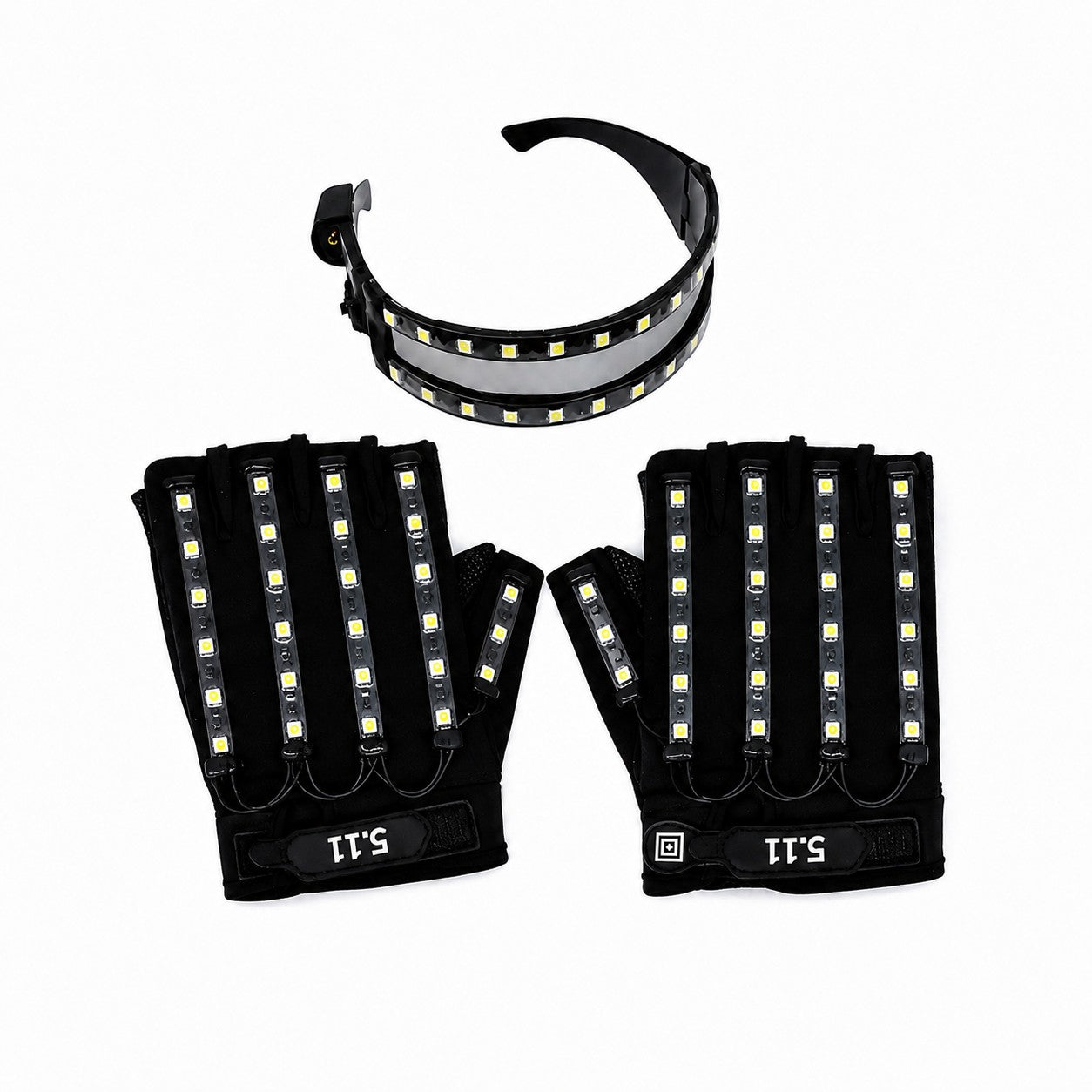LED Glowing Gloves with Fluorescent Show, Creative Personality, Halloween, Christmas, Stage, DJ Singer, Performing, Personality