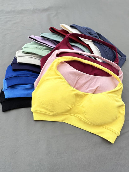 DF halter Neck Woman Sports Crop Bra  Comfortable gym bra Running Bra workout Sportswear