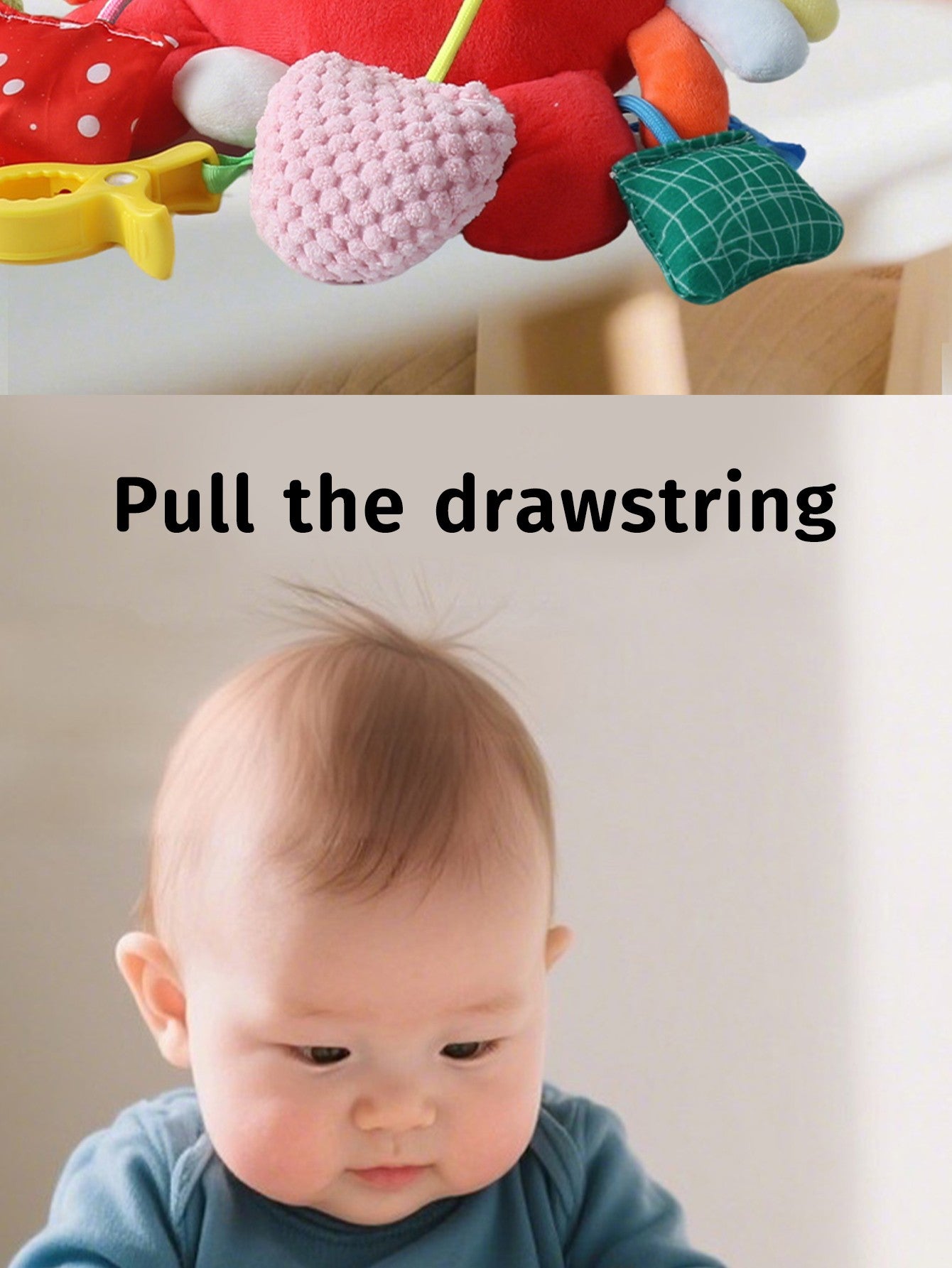 Baby toy crab pull happy bed bell ring bell puzzle cart pendant baby pull happy