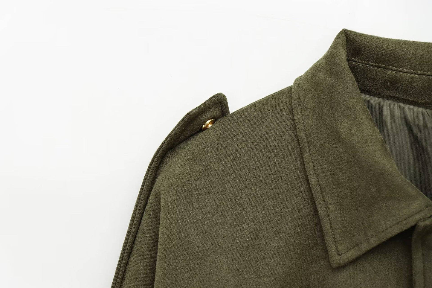 Fashionable Velvet Jacket Women's Outerwear 2025 New Style Streetwear Polo Collar Long Sleeve Regular Fit Polyester Fiber