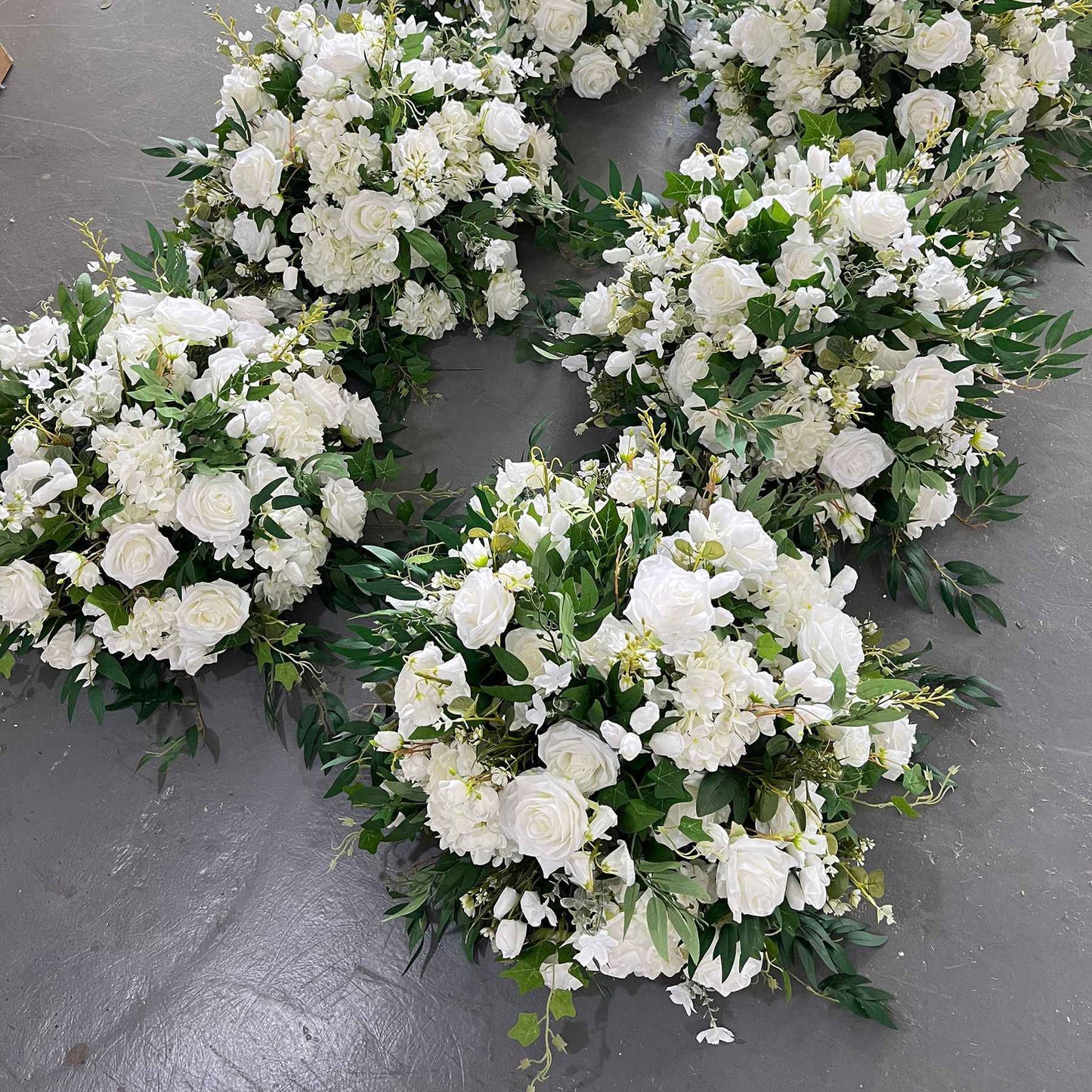 30-70cm Artificial White Rose Flower Ball, Wedding Reception Table Centerpieces, Floral Arrangement for Party Event Decor