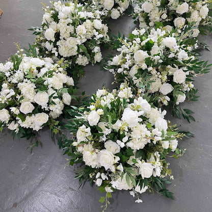 30-70cm Artificial White Rose Flower Ball, Wedding Reception Table Centerpieces, Floral Arrangement for Party Event Decor