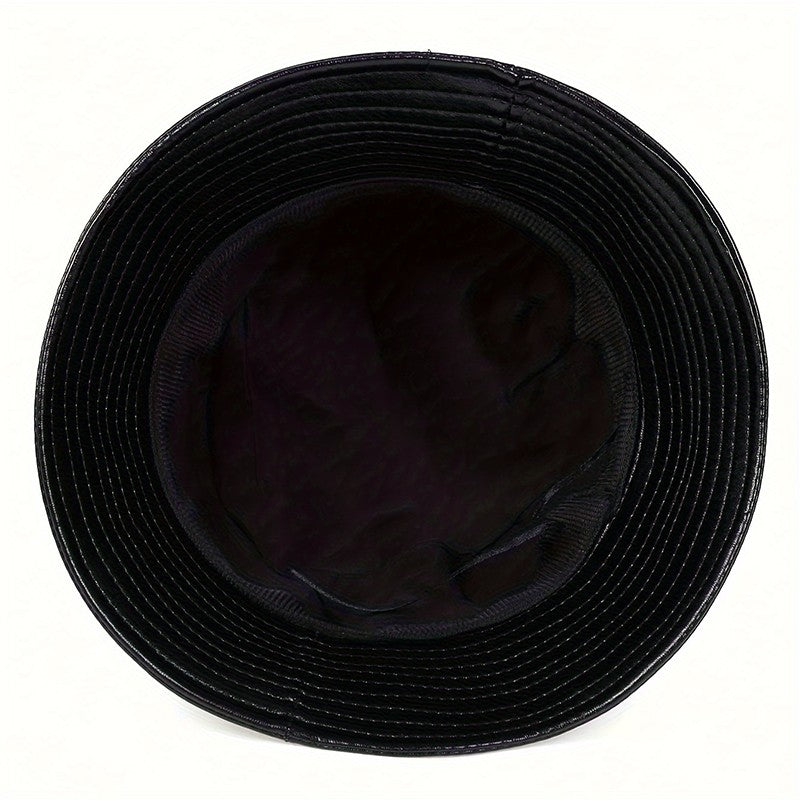 winter Fashion bucket hat Artificial leather windproof warm bucket hats men women wild tide cap Panama fisherman caps gorras