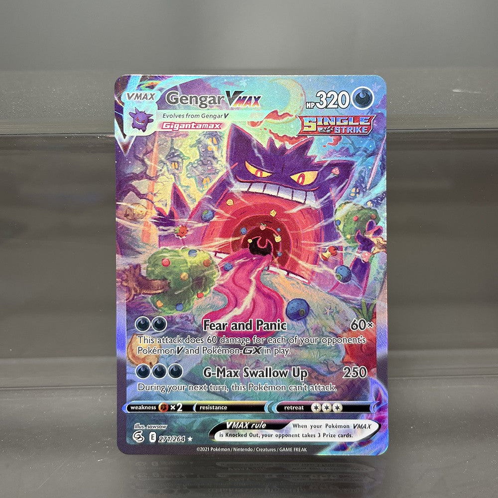 Cartas Avulsas Metalizadas PKM Pikachu Charizard EX Bubble Mew Jogo Cartas Raras de Coleção PTCG Cartas Proxy Arco-Íris