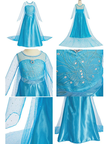 Halloween Festival Celebrations Elsa Multiple Styles and Occasions Cosplay Dress Sequin Decoration Elegant Charming Evening Gown