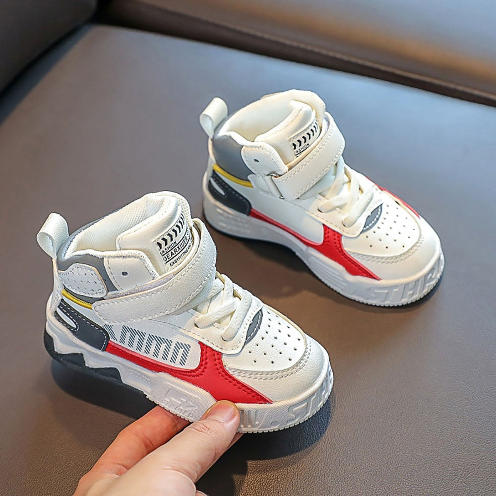 Fashion Sneakers For Kids Trend Fashion Basketball Shoes For Boy Soft-soled Anti-slippery Children's Sport Shoes Tennis Shoes