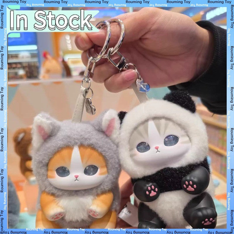 In Stock 100% Original Mofusand Cat Series Blind Box Shark Cat Surprised Box Toy Ornaments Mofusand Blind Box Plush Keychain