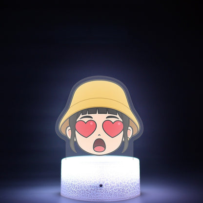 KPop K-POP Demon Hunters Kawaii Zoe Mira Rumi Saja Boys Superstar Monochrome Light Remote Control 16 Color Light Night Light