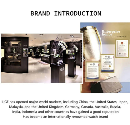 LIGE Fashion Elegant Watch for Women Ceramics Strap Diamond wristwatch Luxury Ladies Bracelet Quartz Watches Gifts Reloj Mujer