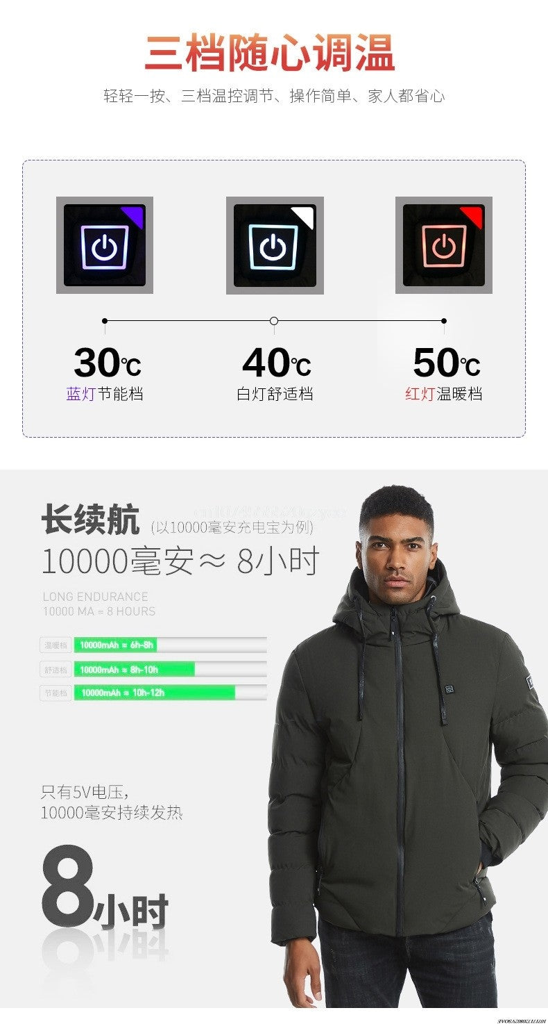 Heated Jackets Men's Women's Heating Jackets USB Electric Heating Jacket 13 Areas Heated Vest Thermal Clothing Coat Winter