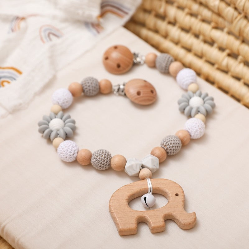 Baby Crochet Stroller Toys Wooden Hanging Ocean Stroller Teething Rattle Bell Animal Mobiles Gym Stroller Pendants Gifts Toys