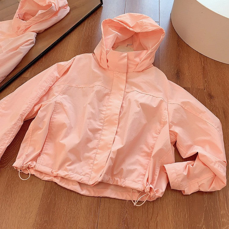 Mumaroho 2025 Autumn Winter Women Windbreaker Jacket Windproof Solid Long Sleeve Outdoor Sport Hooded Thin Coat Jacket For Women