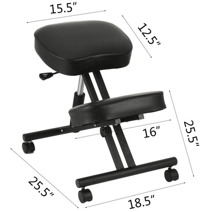 Cadeira Ergonômica para Ajoelhar SucceBuy com Almofada Grossa, Cadeira de Escritório Doméstico para Melhorar a Postura Corporal, Cadeira de Computador de Madeira com Balanço