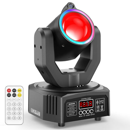 U'King Mini 30W Spot Beam Moving Head Light LED 4IN1 RGBW Effect Strobe Stage Light DMX Sound Activated DJ Disco Bar Party Light