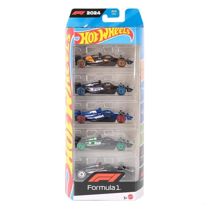 Hot Wheels X Formula 1 1/64 Collectible Car Toys 5 Packs Haas F1 Team Kick Sauber F1 Team Moneygram Theme Vehicle Gifts For Fans