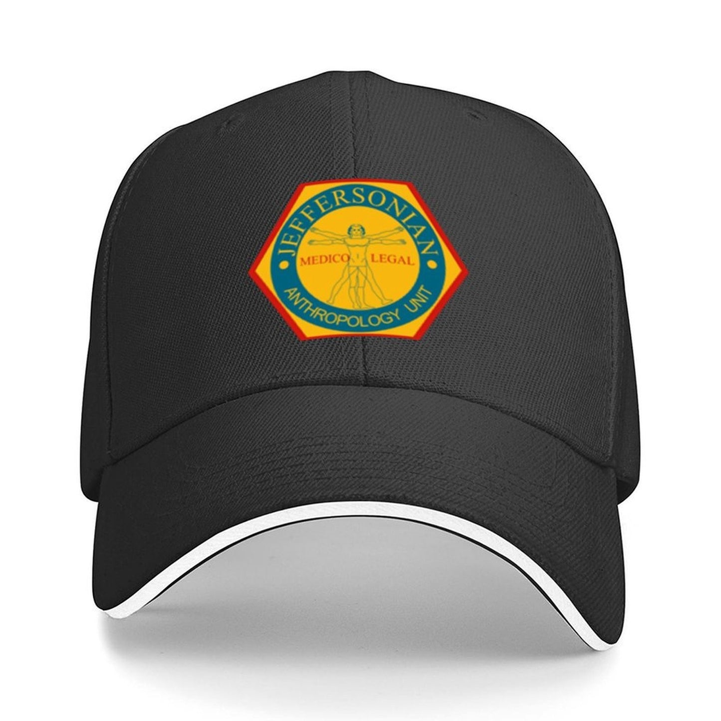 Chapéu de beisebol clássico com o logotipo Jeffersonian - Programa de TV Bones Chapéus exclusivos Boné de pesca Chapéu Boné de beisebol chapéu de pai Marca de luxo masculina feminina
