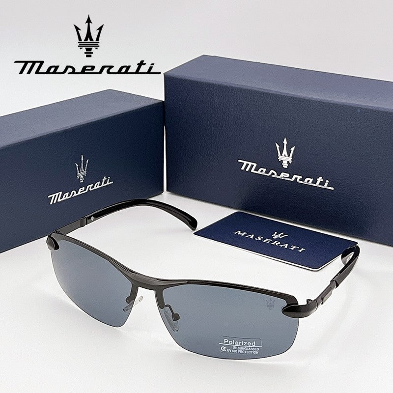 Óculos de sol de luxo MASERATI para ciclismo, proteção UV400, com escudo anti-reflexo 10783