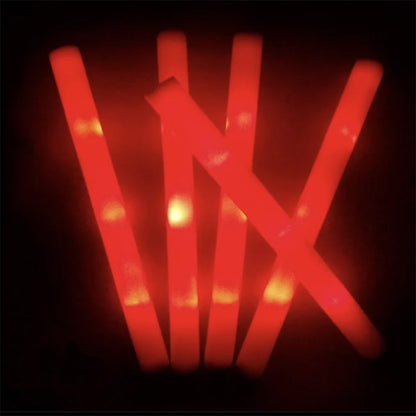 20/30/40Pcs RGB LED Glow Bulk Party Supplies Colorful Glow Sticks Foam Stick Cheer Tube Dark Light Birthday Wedding