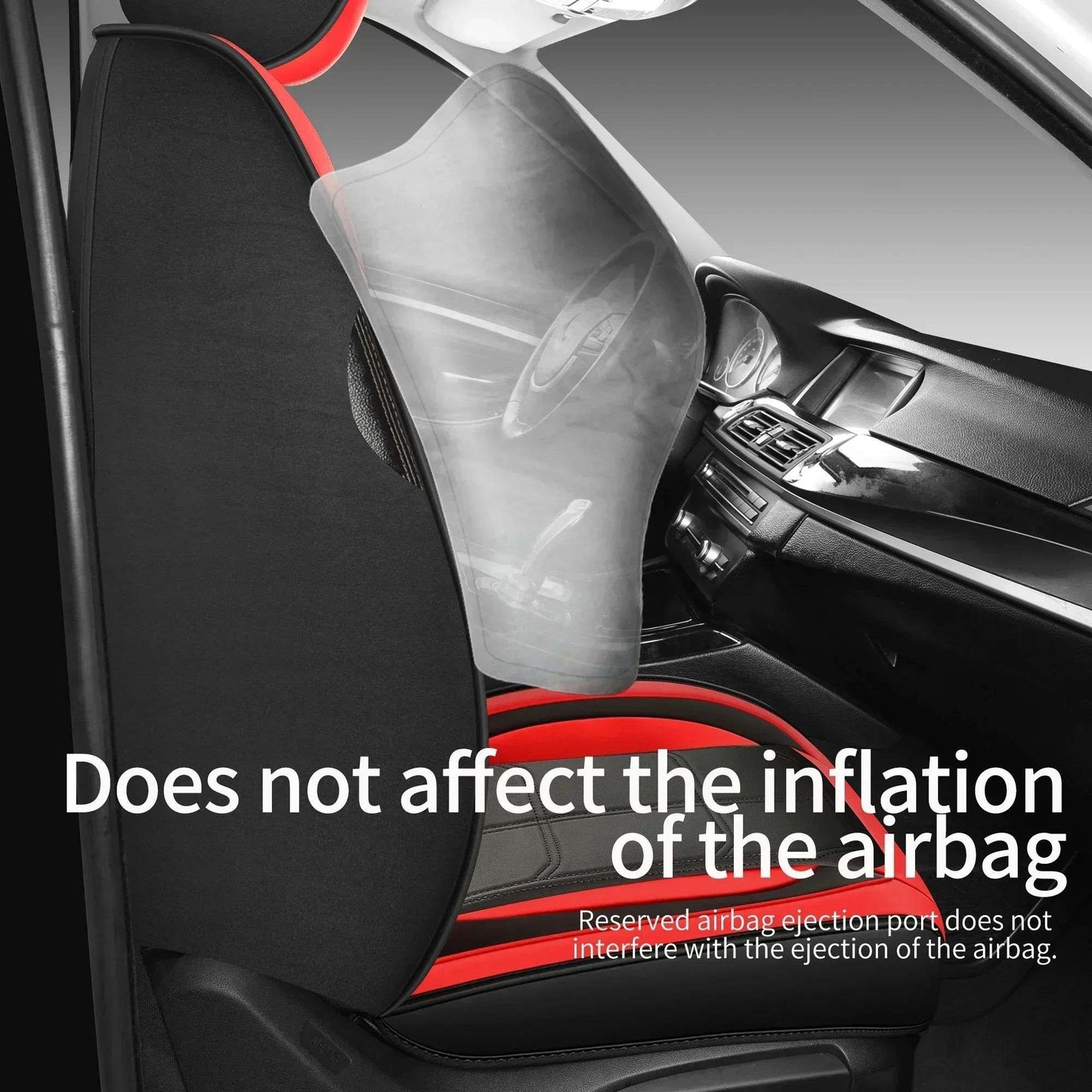 Car seat covers, artificial leather, fully wrapped muscle seat covers, waterproof, wear-resistant, soft and comfortable 1PC