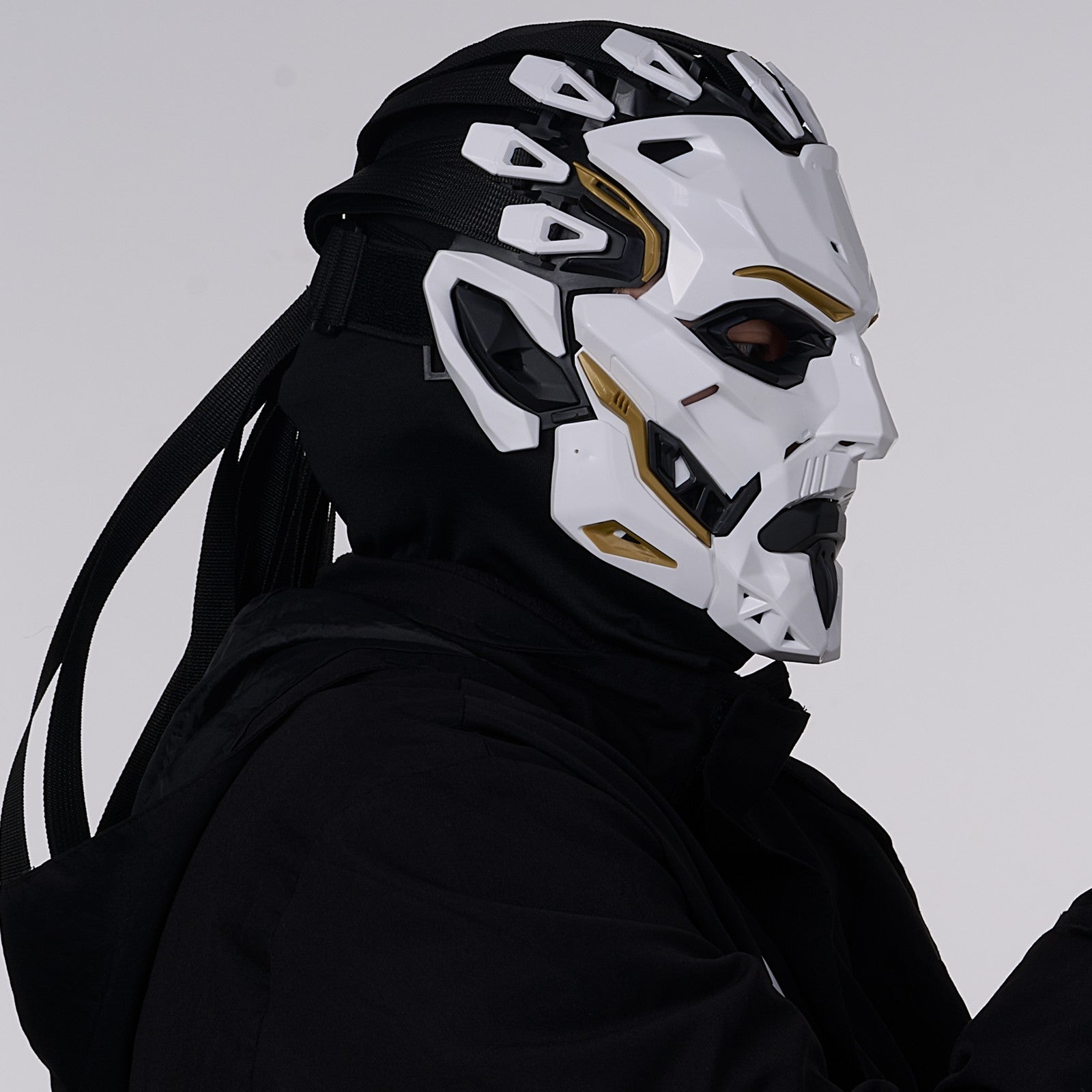 JAUPTO Punk Witcher Mask Halloween Costume Prop Face Mask for Parties Quality Assurance Cosplay Accessory