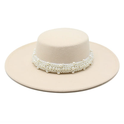 CHAPÉU FEMININO Chapéu Coco Chapéu Fedora Para Mulheres Chapéu Branco Plano Cinto De Luxo Senhoras Chapéu De Casamento Chapéus Fedora Outono Inverno ?????
