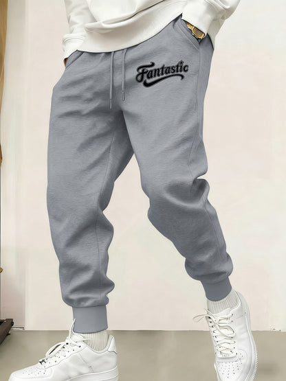 Calça de Moletom Masculina Estampada Fantástica Quente Confortável Y2K Calça de Moletom de Cintura Elástica Versátil Calças da Moda