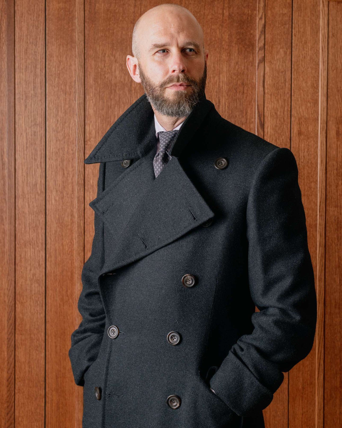 Woolen Blend Coat Men Over Jacket Overcoat Fashion Double Breasted Long Plus Size Warm Formal Business Tailored Costume Wear