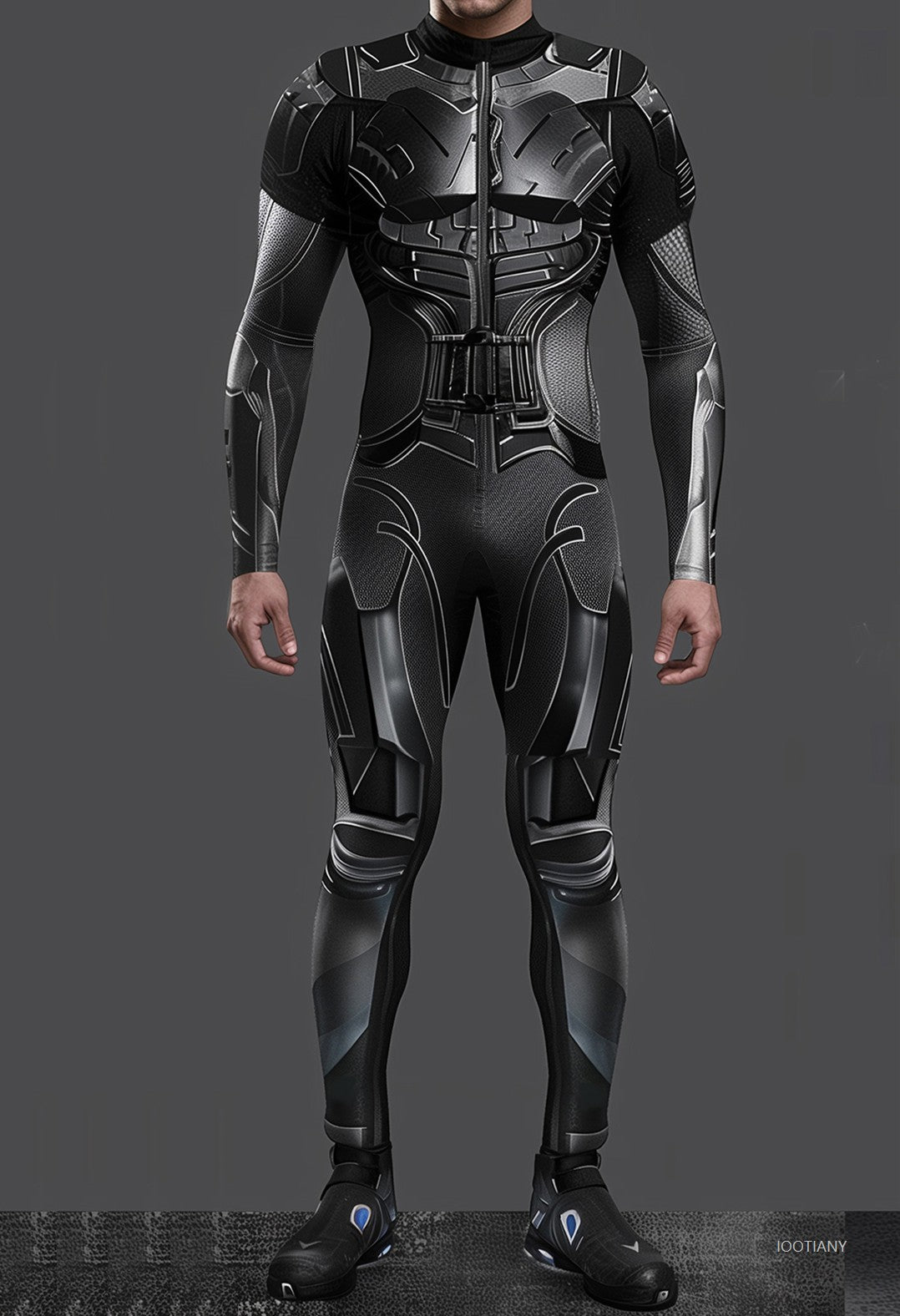 Halloween Cyberpunk Future Mechanical Armor Jumpsuit Warrior Cosplay Bodysuit Steampunk Costume Party Performance Men Zentai