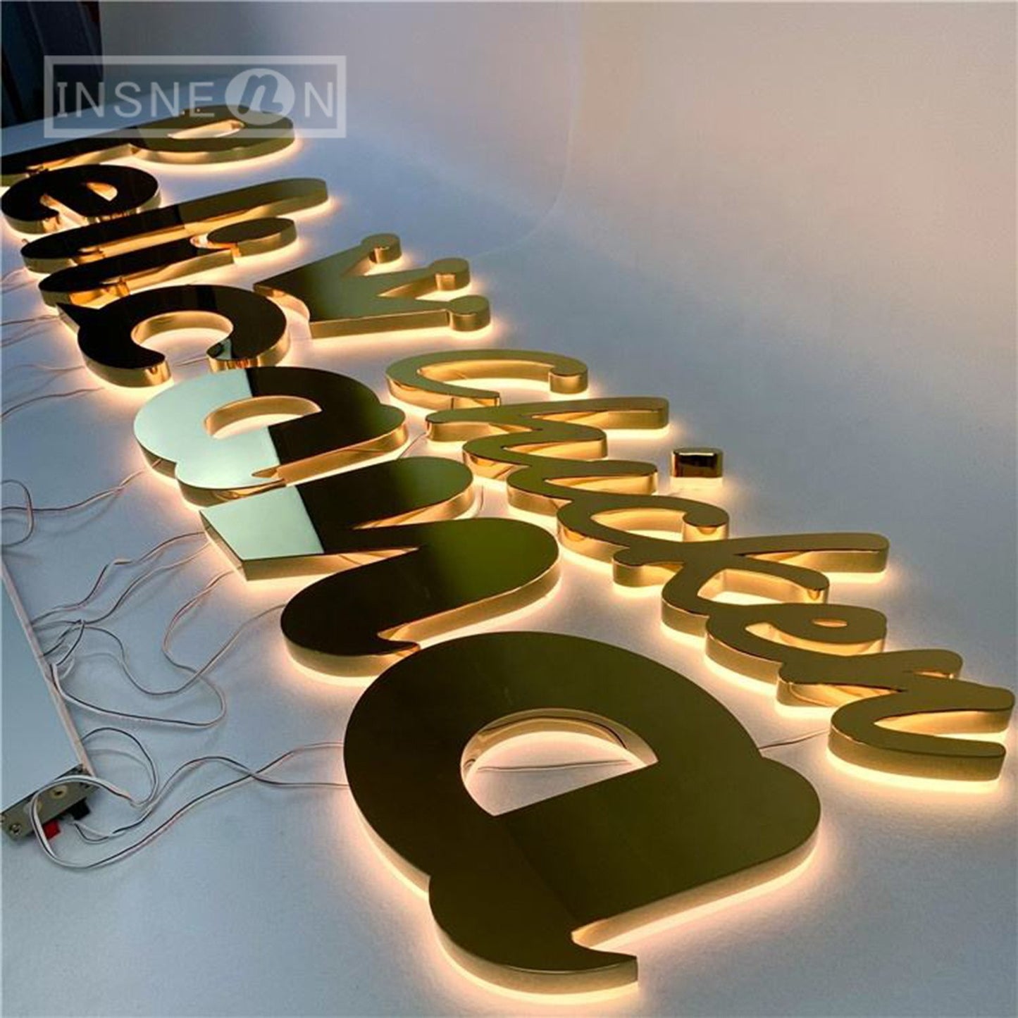 Luminous Letters Custom Logo Led Acrylic Signs Business Light Letter Advertising Luxury Brand Metal Sign Neon Wall Signboard 3d