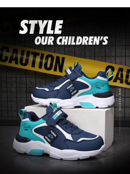 New Children's Leather Casual Shoes For Boy Girls Sneakers Breathable Kids School Walking Non-slip Sport Running Shoes Outdoor