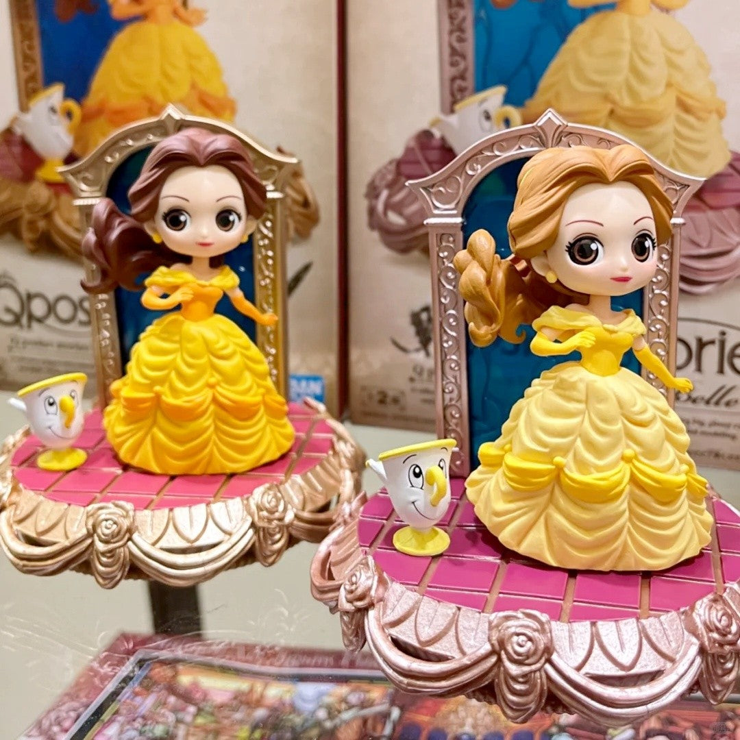 Em estoque Bandai Disney Anime Qposket Personagens Belle Story Series Bonecos de Ação Colecionáveis Brinquedos Presentes de Aniversário