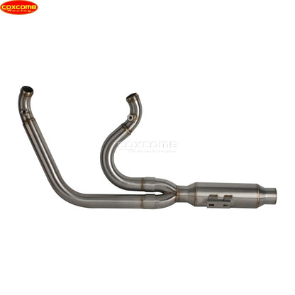 Slip On Exhaust Muffler System Motorcycle Complete Exhaust Pipe For Harley Dyna Street Bob FXDB FXDBB FXDBP FXDBI Limited FXDBC