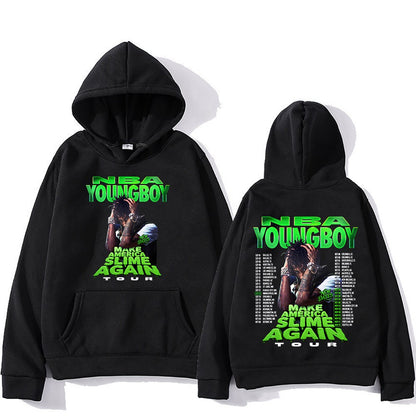 "YoungBoy Never Broke Again Tour 2025" Singer pattern printed men's hoodie fashionable casual hoodie High-quality hoodie