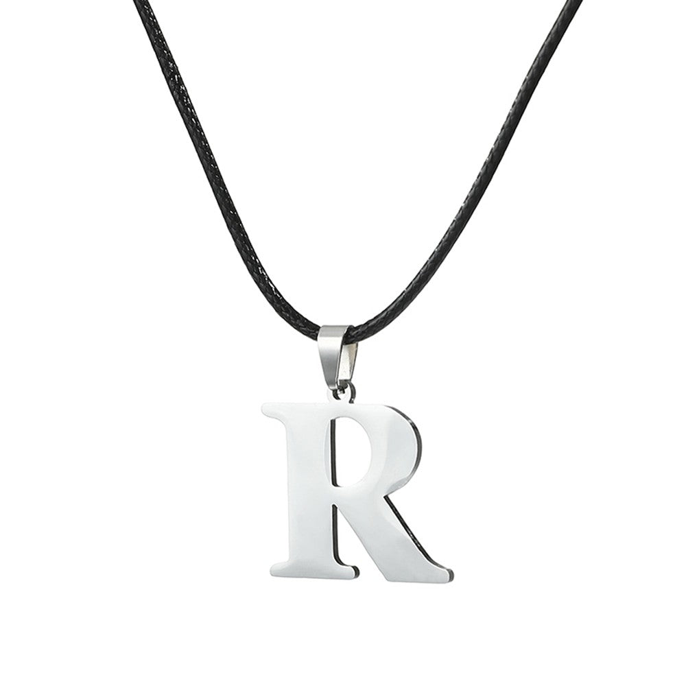 Novo Colar Inicial de A-Z Alfabeto em Aço Inoxidável 26 Letras Inglesas Colar Para Homens Mulheres Presentes de Joias Personalizadas