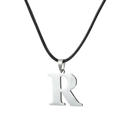 Novo Colar Inicial de A-Z Alfabeto em Aço Inoxidável 26 Letras Inglesas Colar Para Homens Mulheres Presentes de Joias Personalizadas