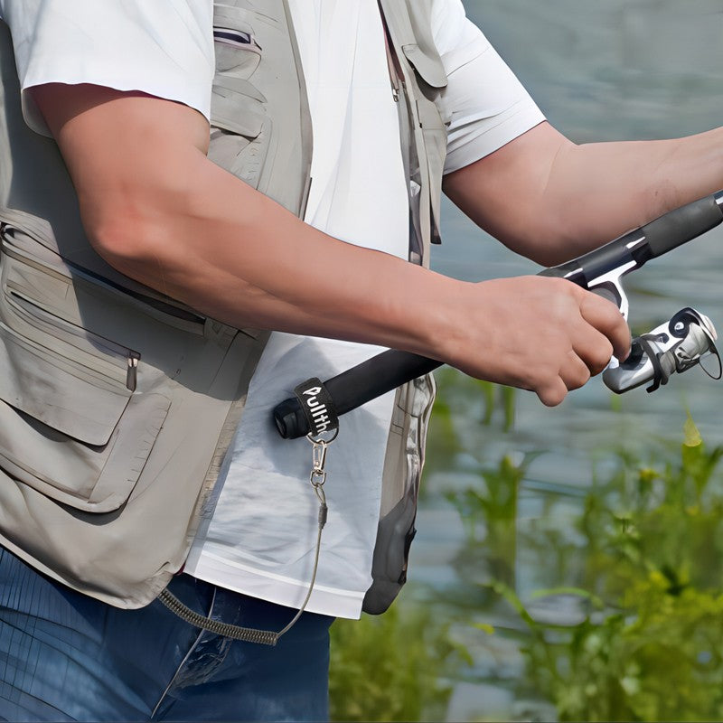 Ferramentas de pesca, cordas de segurança enroladas, alça de vara, cinto de amarração, acessórios de pesca, equipamento de pesca, equipamentos de pesca, fio antiperda, mosquetão.